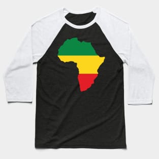 Green, Gold (Yellow) & Red Africa Flag Baseball T-Shirt